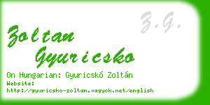 zoltan gyuricsko business card